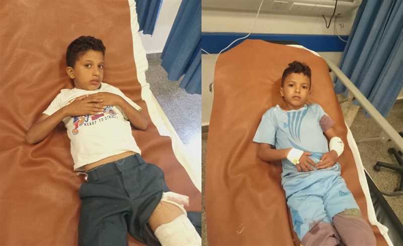 مرصد: إصابة طفلين بانفجار جسم حربي غربي تعز