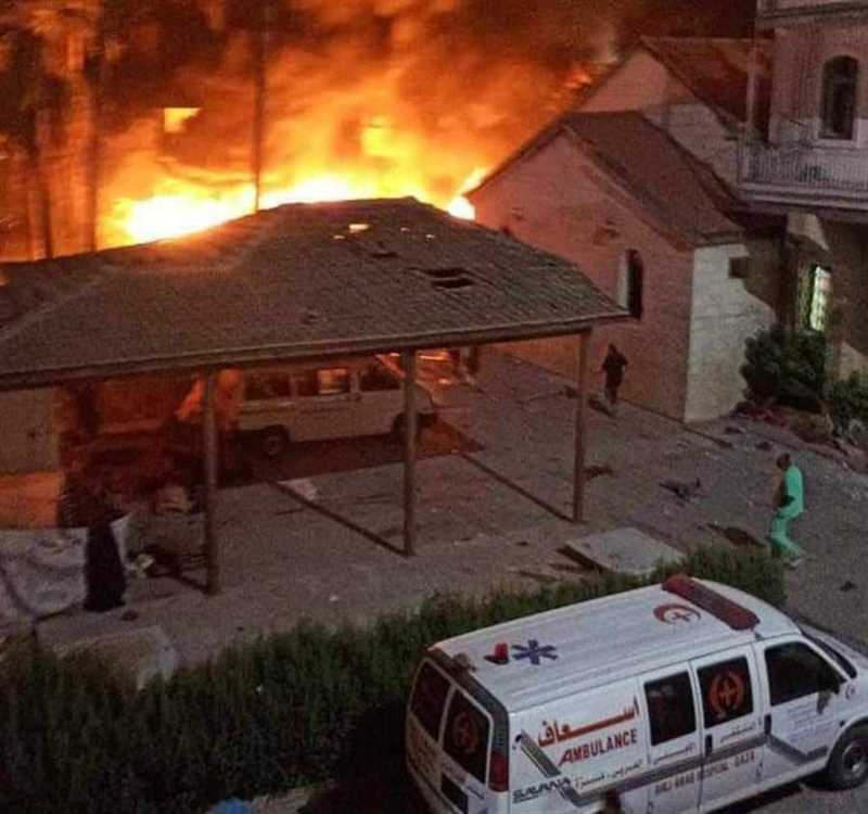 جيش الاحتلال يقصف مستشفى المعمداني وسط غزة ويخرجه عن الخدمة