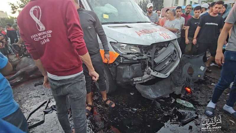 مجزرة أمام مستشفى الشفاء.. الاحتلال يستهدف قوافل الجرحى في غزة