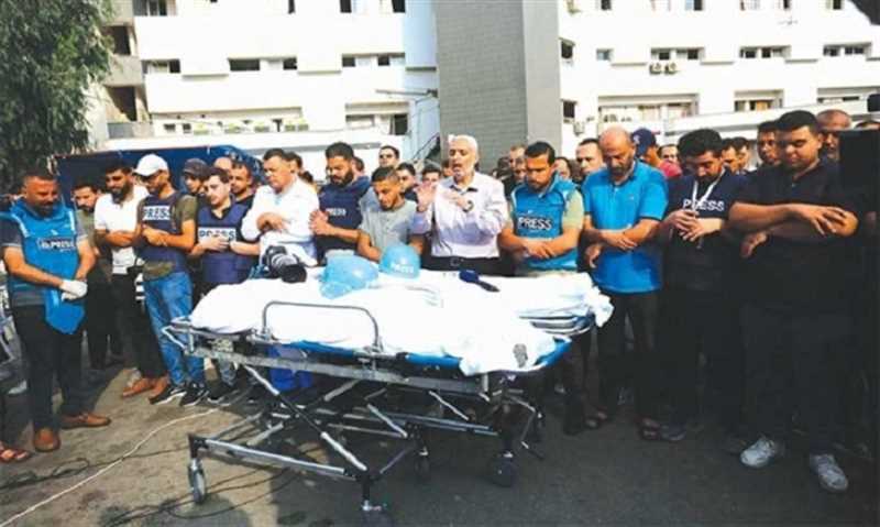 "الصحفيين اليمنيين" تدين الجرائم الإسرائيلية بحق صحفيي غزة وتدعو إلى تحرك عاجل لحمايتهم