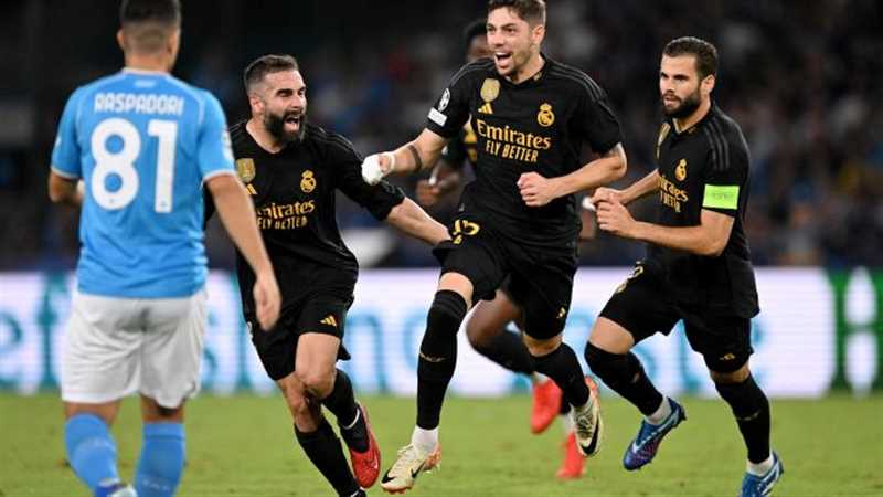 دوري الأبطال.. قذيفة فالفيردي تهدي الريال الانتصار على نابولي وصدارة المجموعة